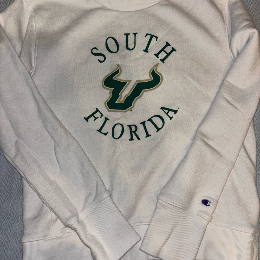 Champion White South Florida Women's Sweater
